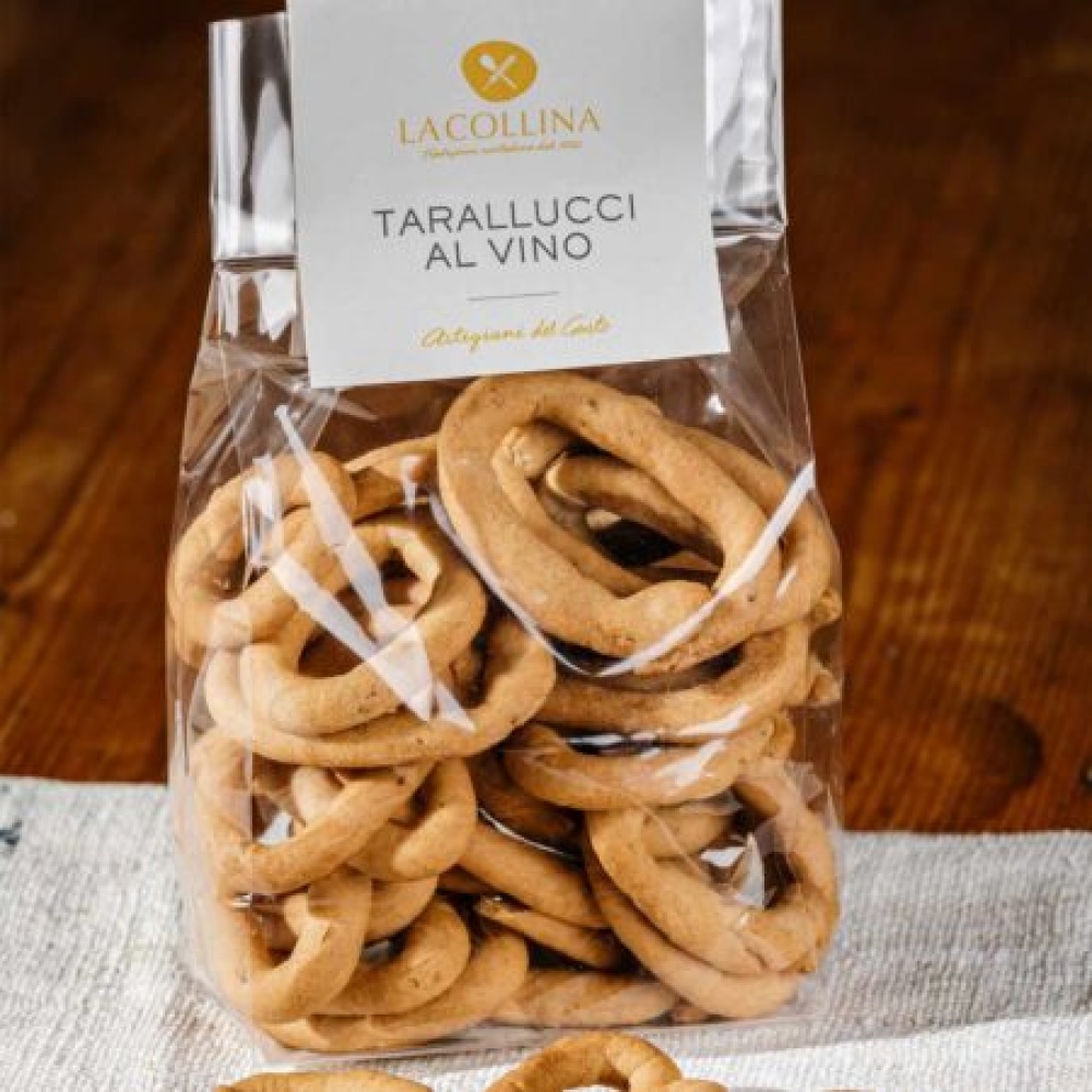 LA COLLINA-TARALLUCCI AL VINO ABRUZZESI ARTIGIANALI 300 GR.