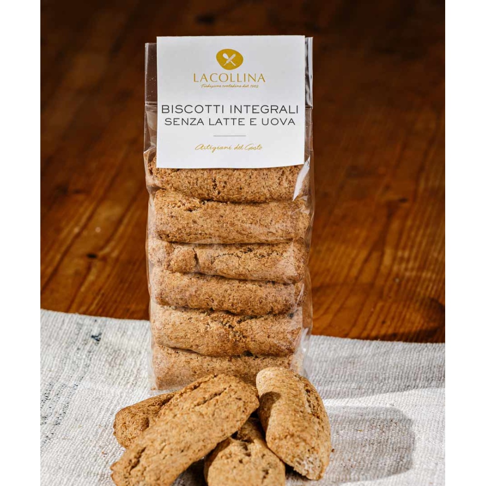 LA COLLINA-BISCOTTI INTEGRALI SENZA LATTE E UOVA (ARTIGIANALI) 380GR.