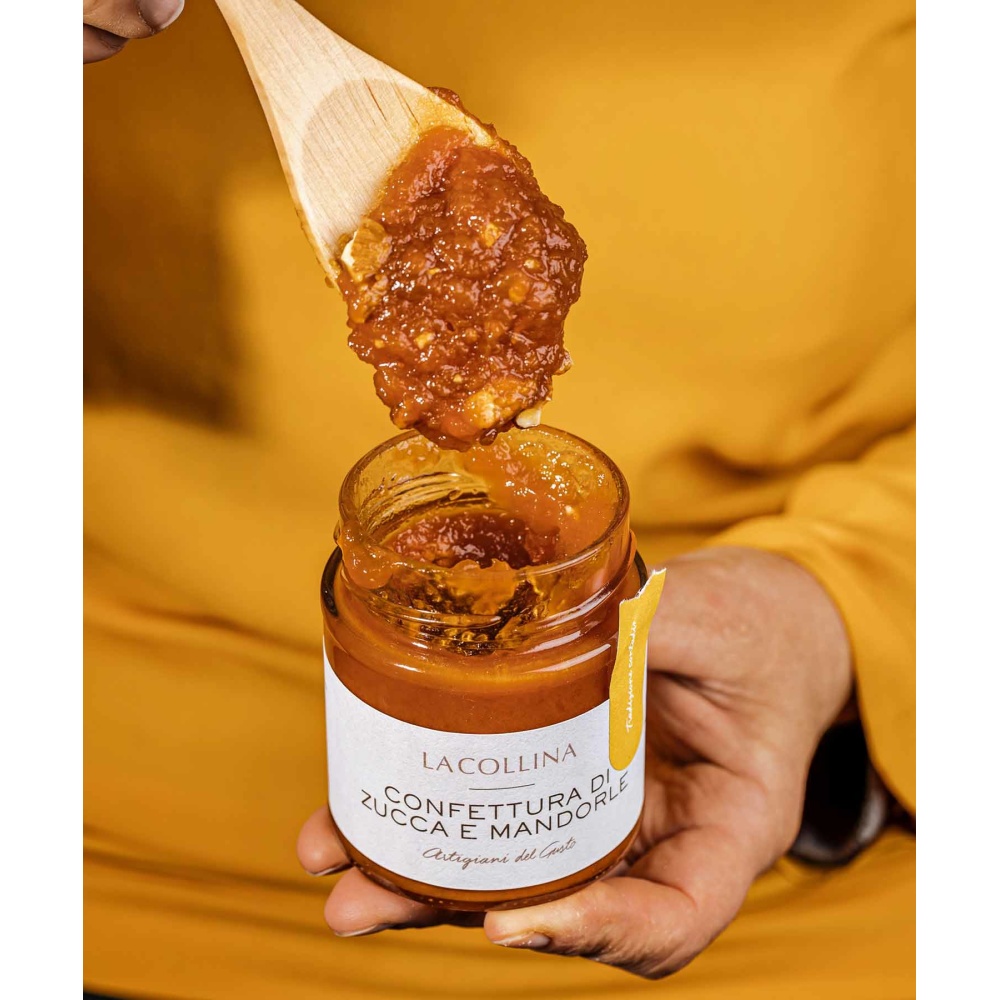 LA COLLINA-CONFETTURA ARTIGIANALE ZUCCA E MANDORLE 220 GR - immagine 2